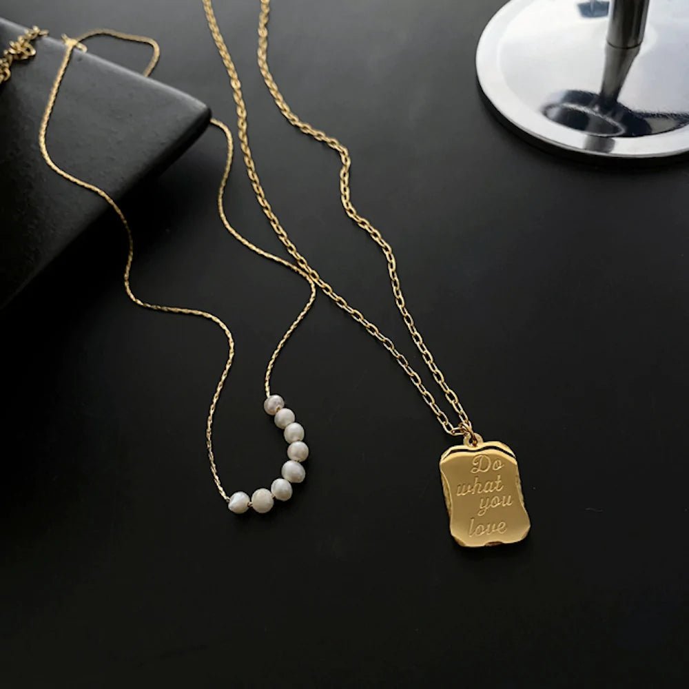 Womens Do What You Love Layered Look Necklace - Bubble Girl