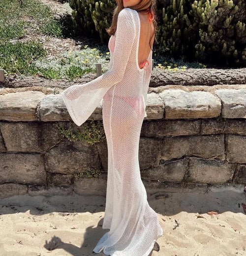 Yiiciovy Women Summer High Quality Long Knit Bikini Cover - Ups - Bubble Girl