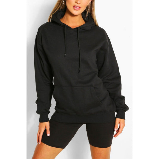 Black Oversized Soft Hoodie - Bubble Girl