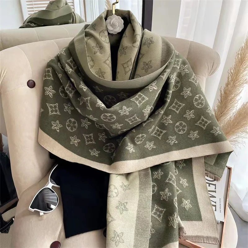 Bohemian Style Cashmere Scarf With Pattern - Bubble Girl