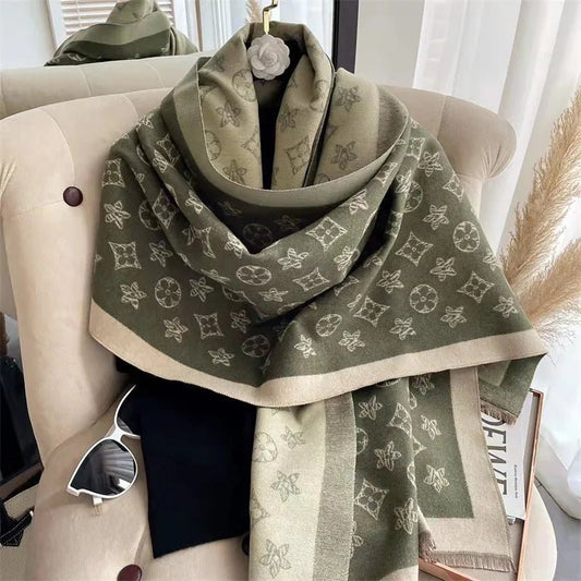 Bohemian Style Cashmere Scarf With Pattern - Bubble Girl