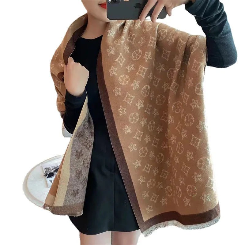 Bohemian Style Cashmere Scarf With Pattern - Bubble Girl