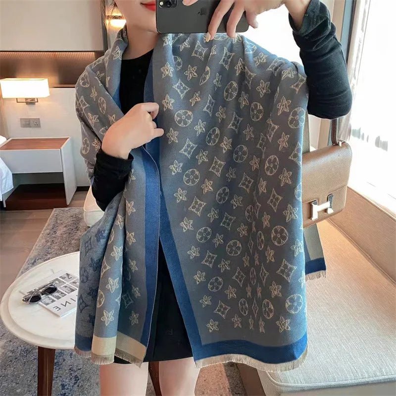 Bohemian Style Cashmere Scarf With Pattern - Bubble Girl