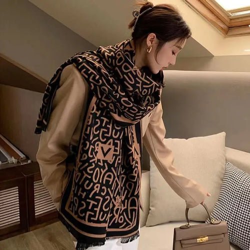 Bohemian Style Cashmere Scarf With Pattern - Bubble Girl