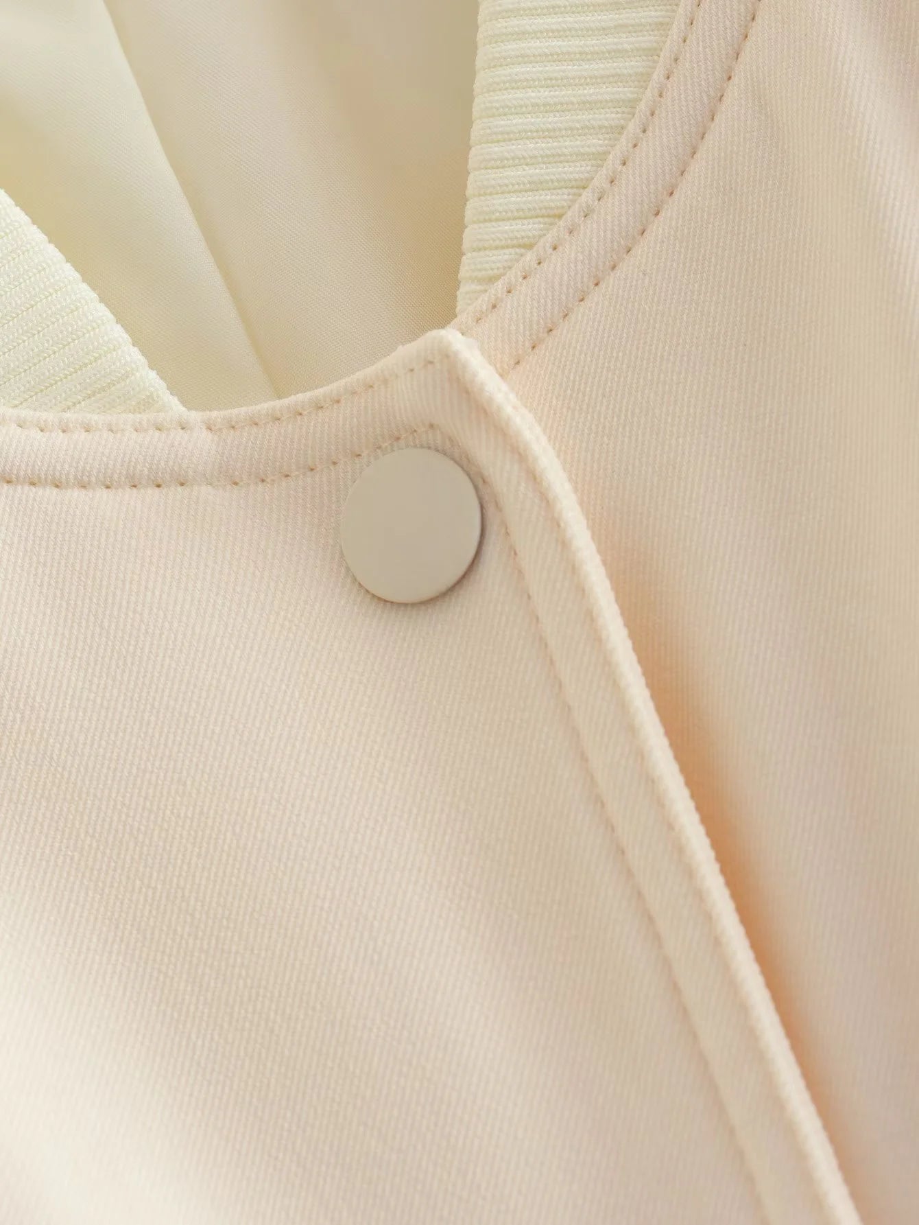 Bomber Jacket Coat Beige - Bubble Girl