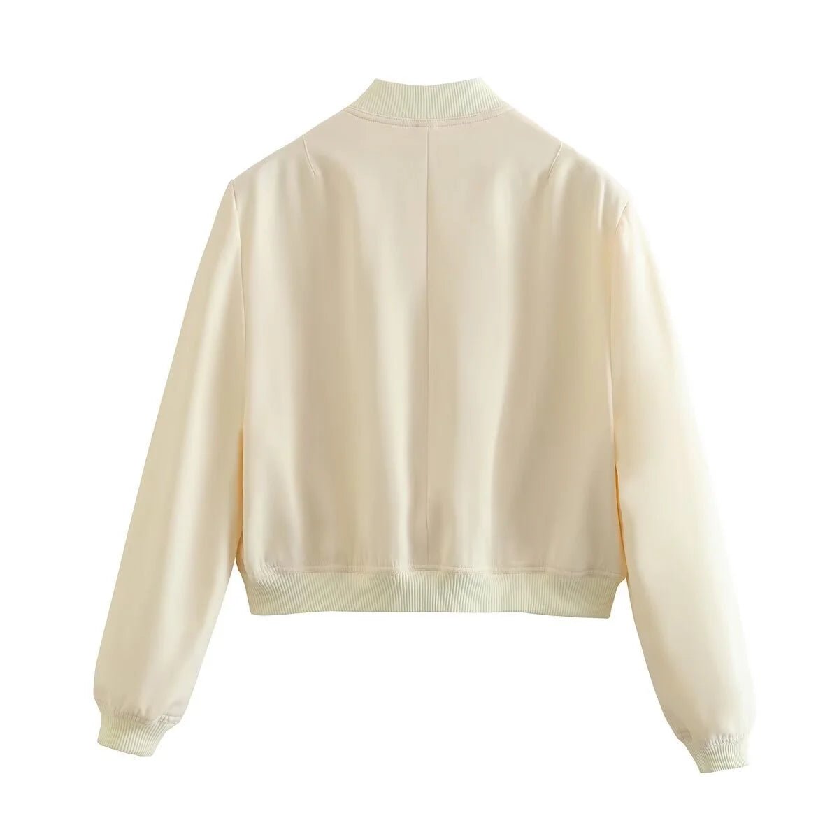 Bomber Jacket Coat Beige - Bubble Girl