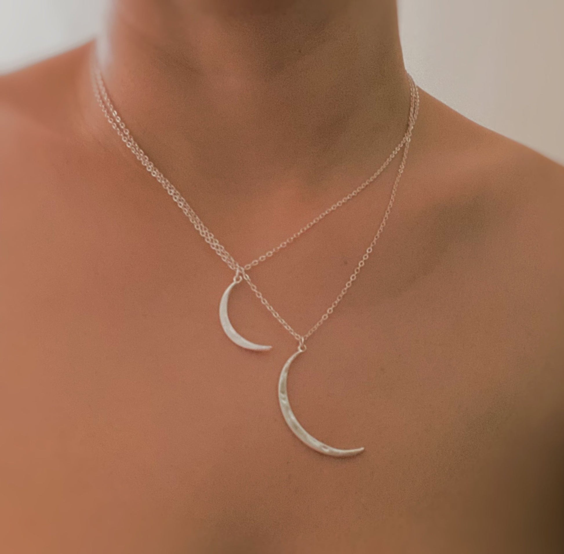 Crescent Duo Necklace Set Of 2 - Bubble Girl