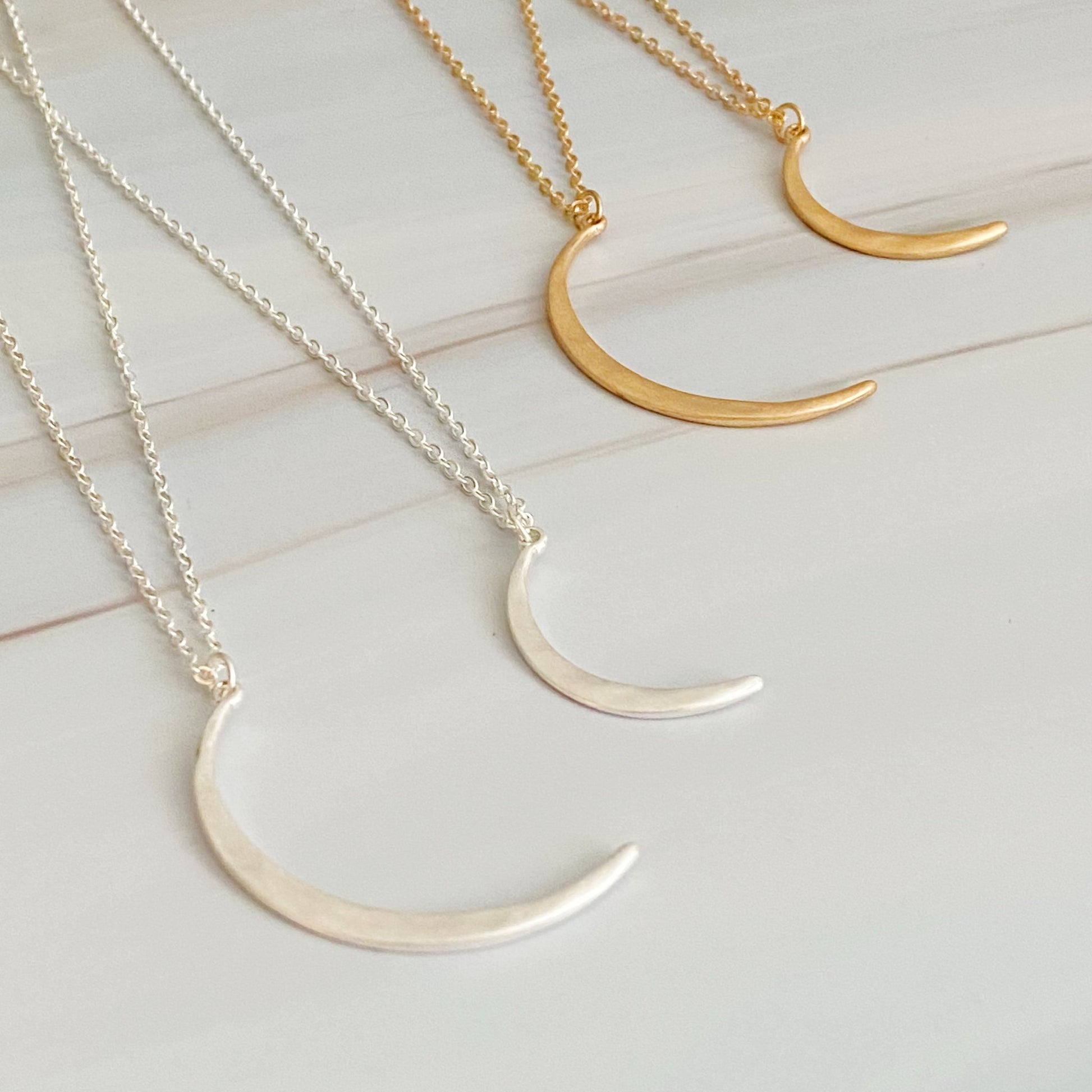 Crescent Duo Necklace Set Of 2 - Bubble Girl