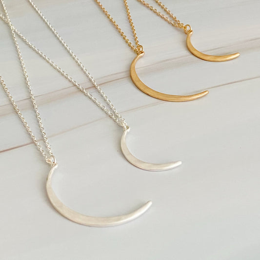 Crescent Duo Necklace Set Of 2 - Bubble Girl