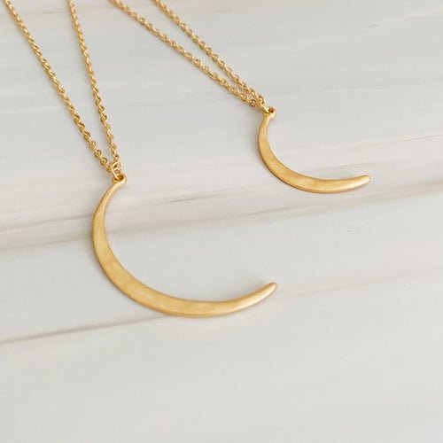 Crescent Duo Necklace Set Of 2 - Bubble Girl