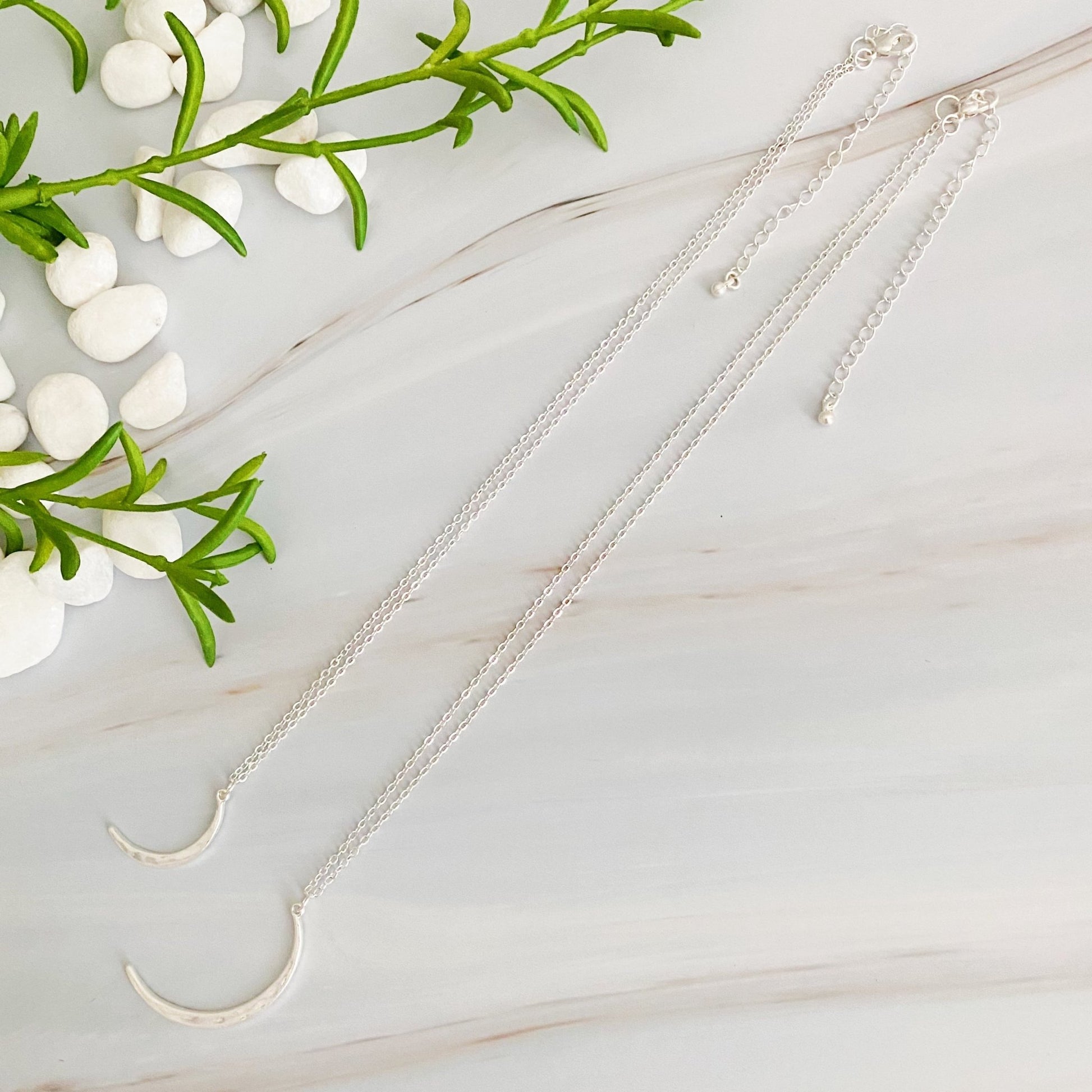 Crescent Duo Necklace Set Of 2 - Bubble Girl