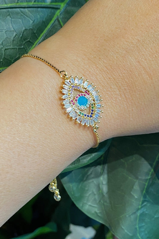 Crystal Eye Slide Bracelet - Bubble Girl