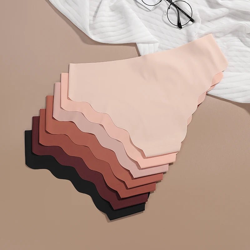 Cut Laser Design Ladies Low Waist No Trace Panty Women Comfortable Ice Silk Invisible Seamless Panties - Bubble Girl