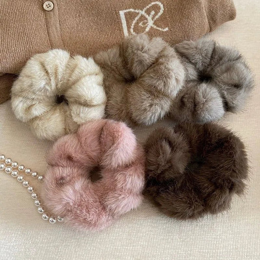 Fur Elastic Hair Bands Scrunchies - Bubble Girl