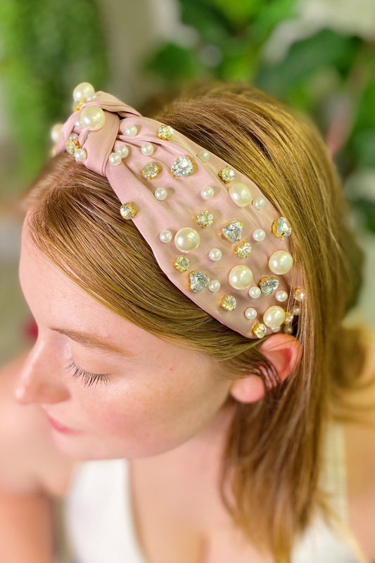Jeweled Satin Headband - Bubble Girl