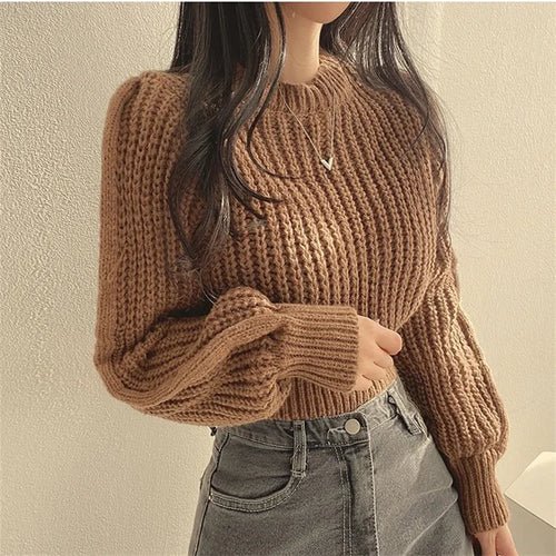 Lantern Long Sleeve Women Sweater - Bubble Girl
