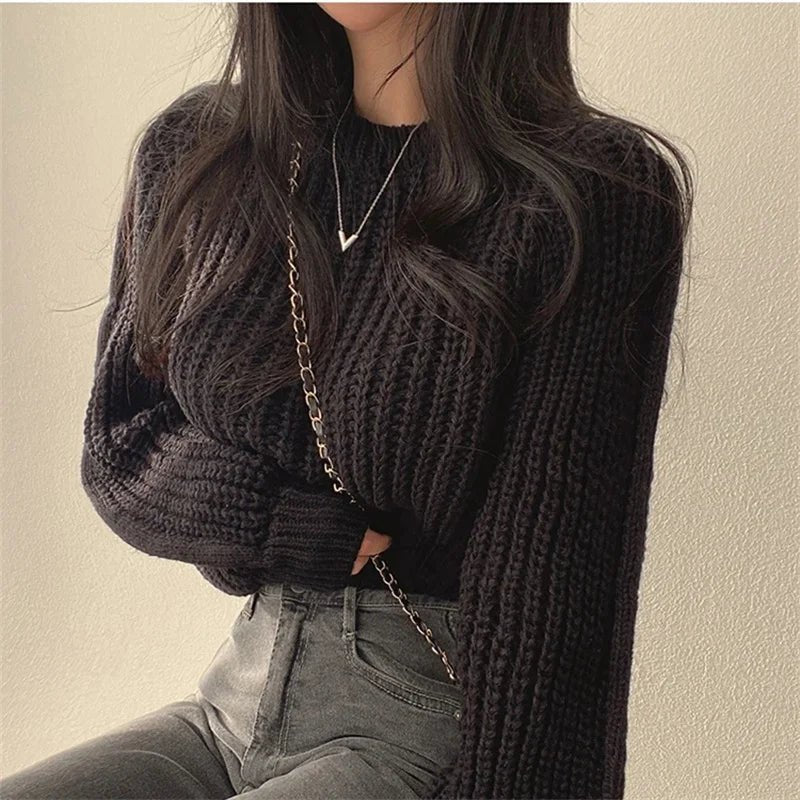 Lantern Long Sleeve Women Sweater - Bubble Girl