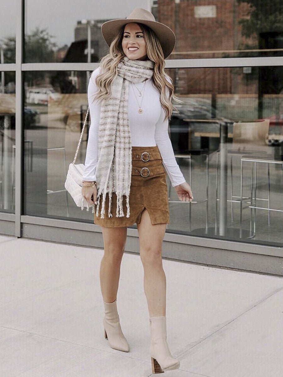 Skirt Suede Winter for Women - Bubble Girl