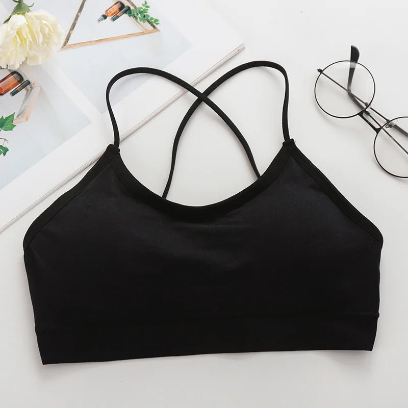 Top Women Cross Strap BackSport Top Yoga Fitness Bra - Bubble Girl
