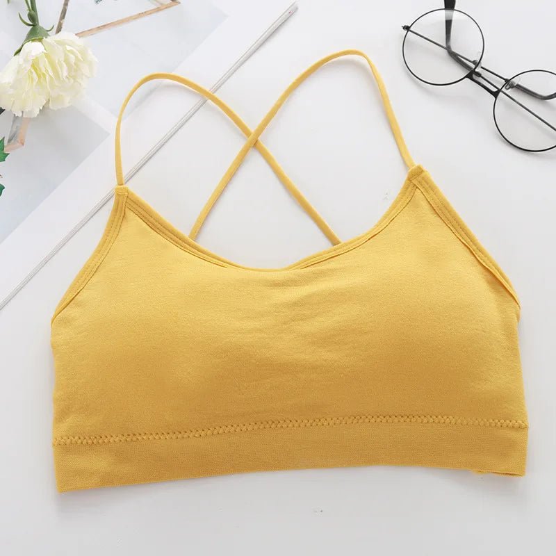 Top Women Cross Strap BackSport Top Yoga Fitness Bra - Bubble Girl