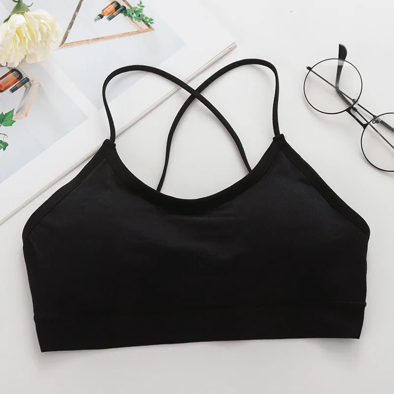 Top Women Cross Strap BackSport Top Yoga Fitness Bra - Bubble Girl