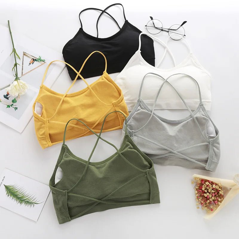 Top Women Cross Strap BackSport Top Yoga Fitness Bra - Bubble Girl