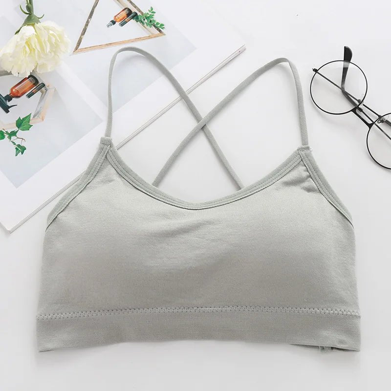 Top Women Cross Strap BackSport Top Yoga Fitness Bra - Bubble Girl