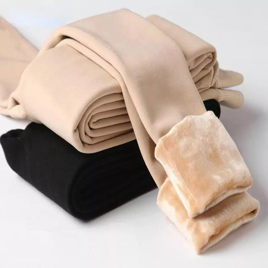 Winter Leggings For Women Warm Solid Color Velvet - Bubble Girl