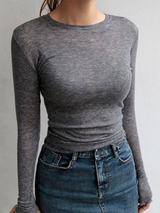 Women Cotton Elastic Long Sleeve - Bubble Girl
