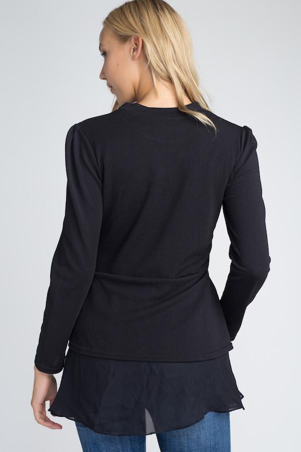 Women's Long Sleeve Ruffle Top - Bubble Girl