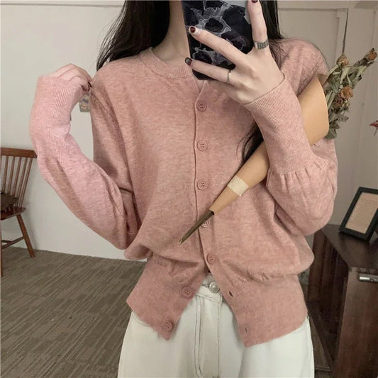 Women's Thin Knit Sweater Cardigan - Bubble Girl